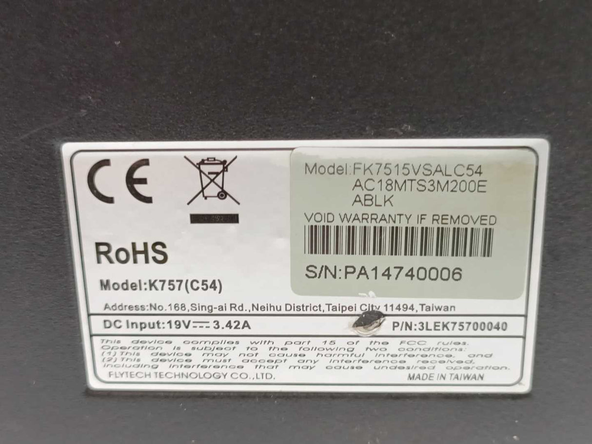 Flytech Technology 3LEK75700040 K757(C54)