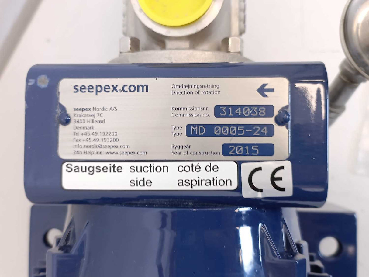 Seepex MD0005-24 MD Metering Pump for Precise Metering and Dosing