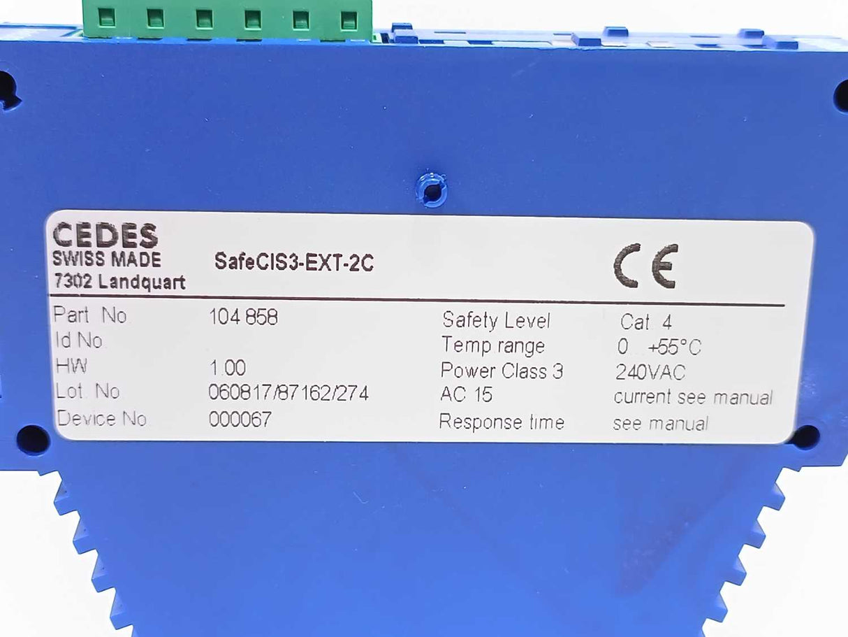 Cedes 104858 SafeCIS3-EXT-2C Safety Controller