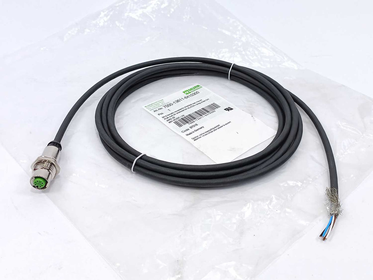 MURR Elektronik 7000-13611-6410300 M12 female recept. A-cod. shielded rear