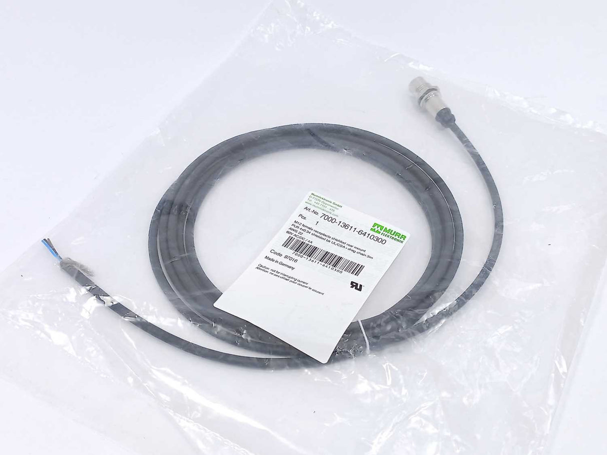 MURR Elektronik 7000-13611-6410300 M12 female recept. A-cod. shielded rear