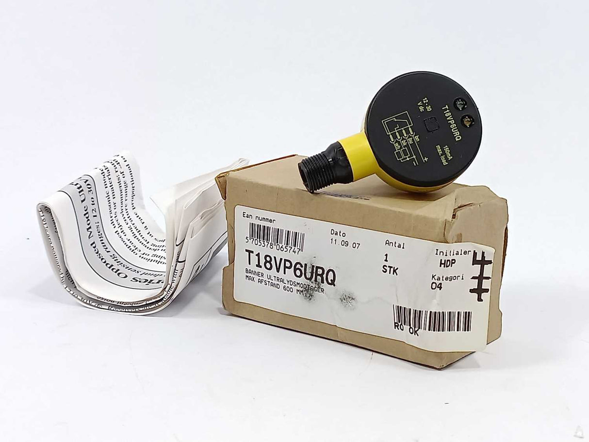 BANNER 38511 T18VP6URQ 0735A Ultrasonic Sensor