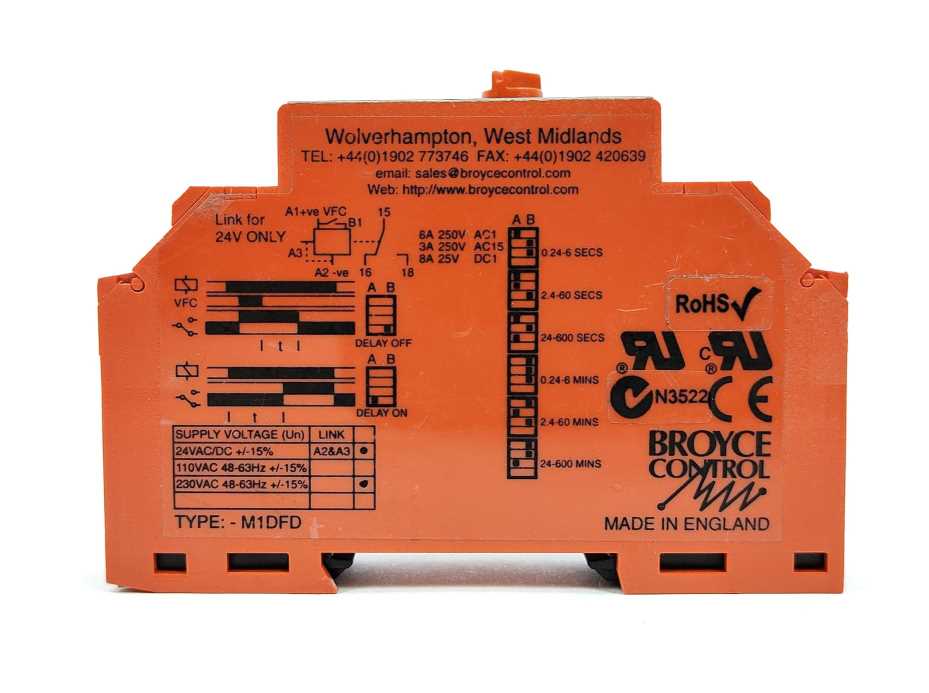 BROYCE CONTROL M1DFD Multi Function Time Relay 296-7365