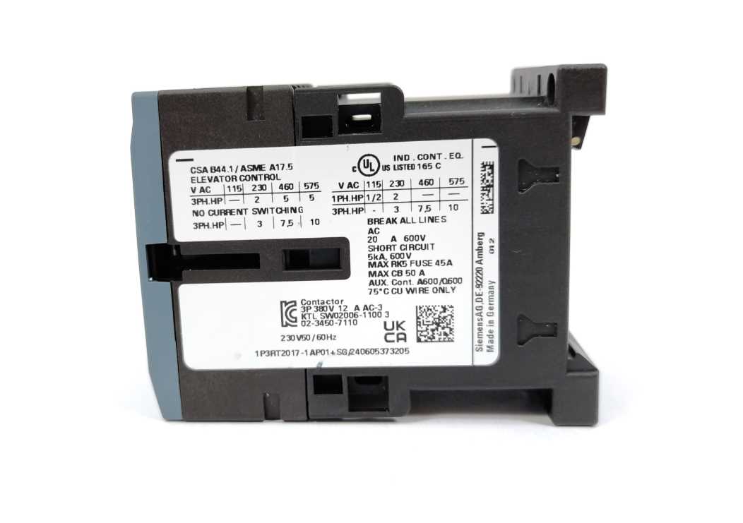 Siemens 3RT2017-1AP01 Power contactor E02