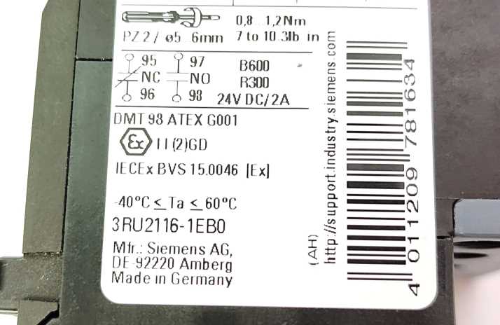 Siemens 3RU2116-1EB0 Overload relay 2.8-4A
