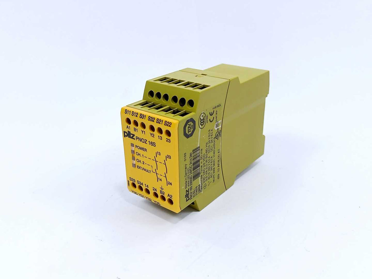 Pilz 774076 PNOZ 16S 230VAC 24VDC 2n/o 2so Safety Relay