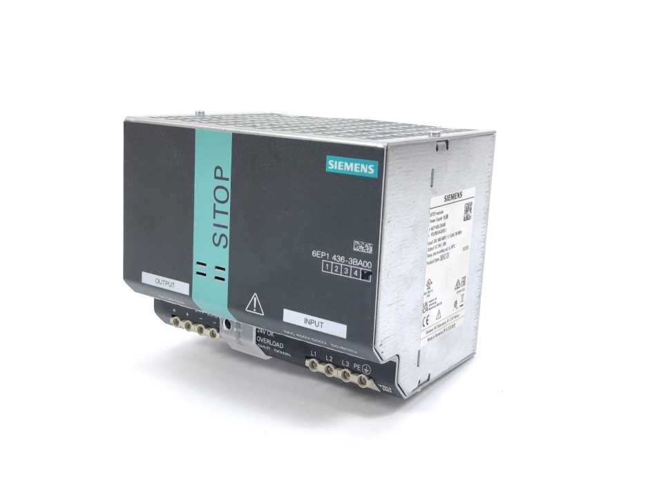 Siemens 6EP1436-3BA00 24VDC 20A stabilized power supply