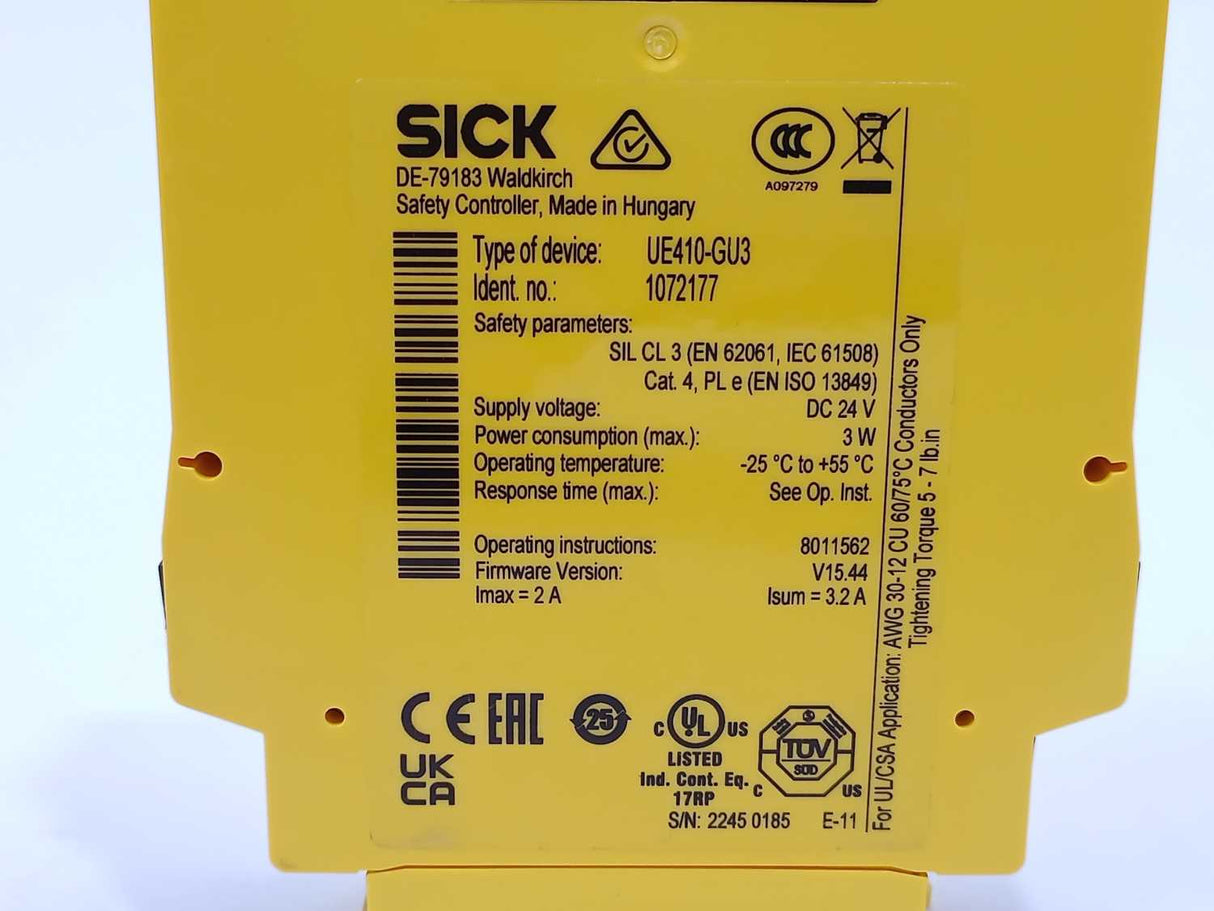 SICK 1072177 UE410-GU3 Safety Controller Flexi Classic