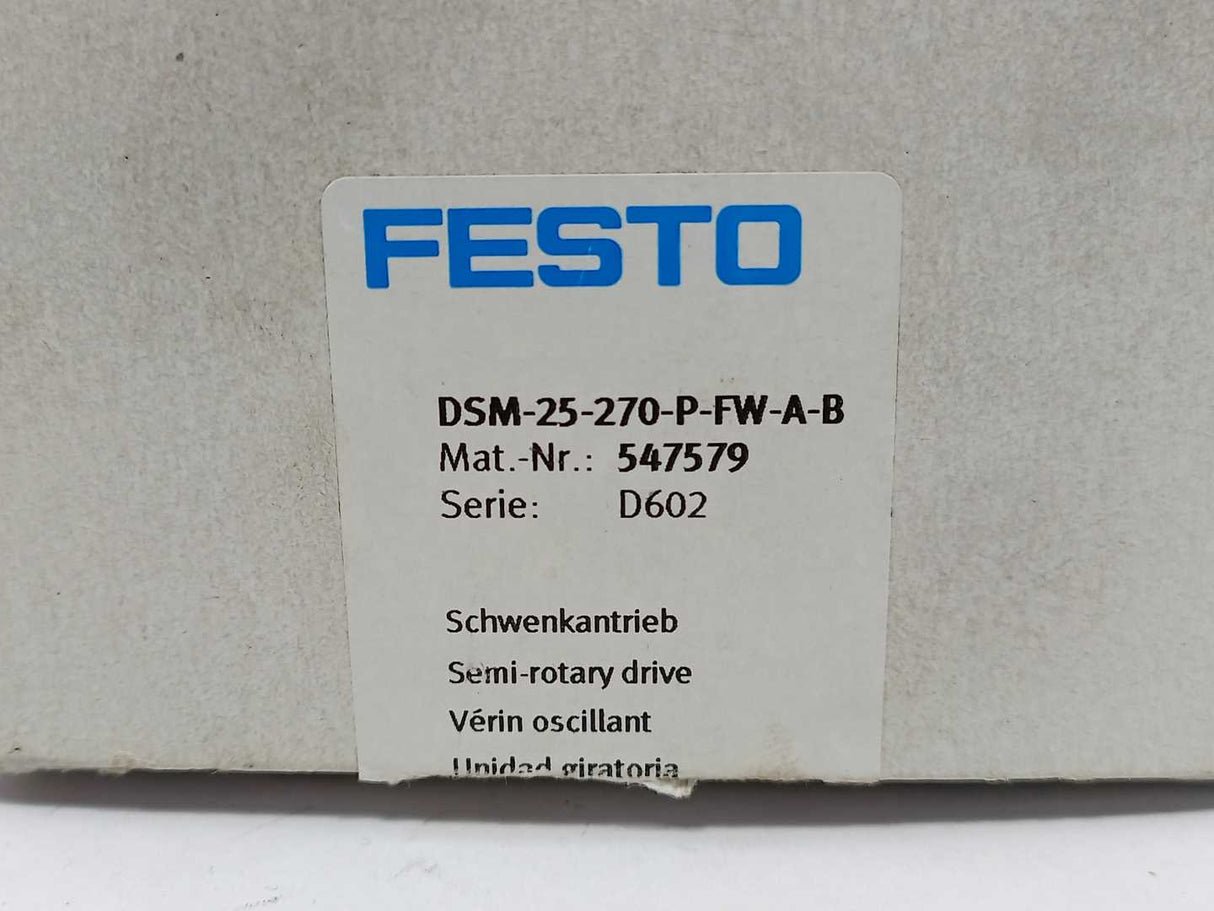 Festo 547579 DSM-25-270-P-FW-A-B Semi-rotary drive