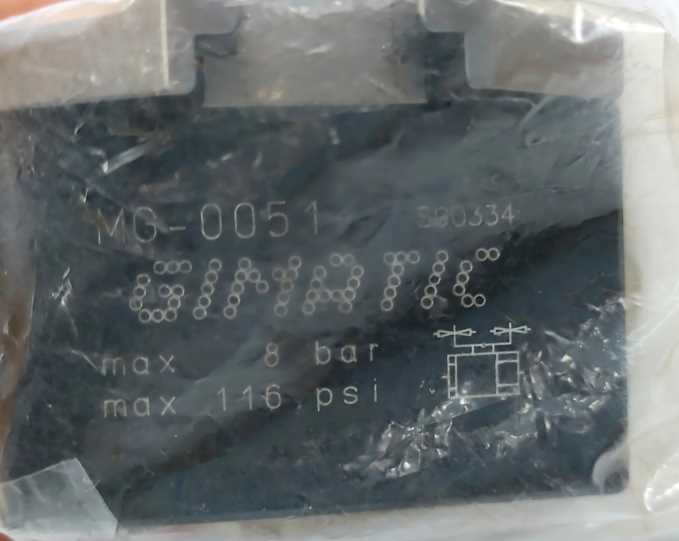 GIMATIC MG-0051 Parallel self-centring pneumatic gripper, 2/8 bar, G1/8