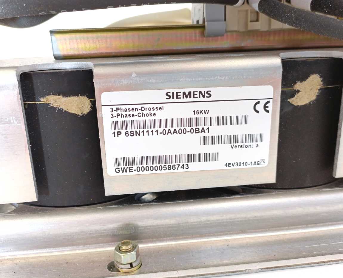 Siemens 6SN1111-0AA01-2BA0 SIMODRIVE 611 MAINS FILTER FOR STABIL.
