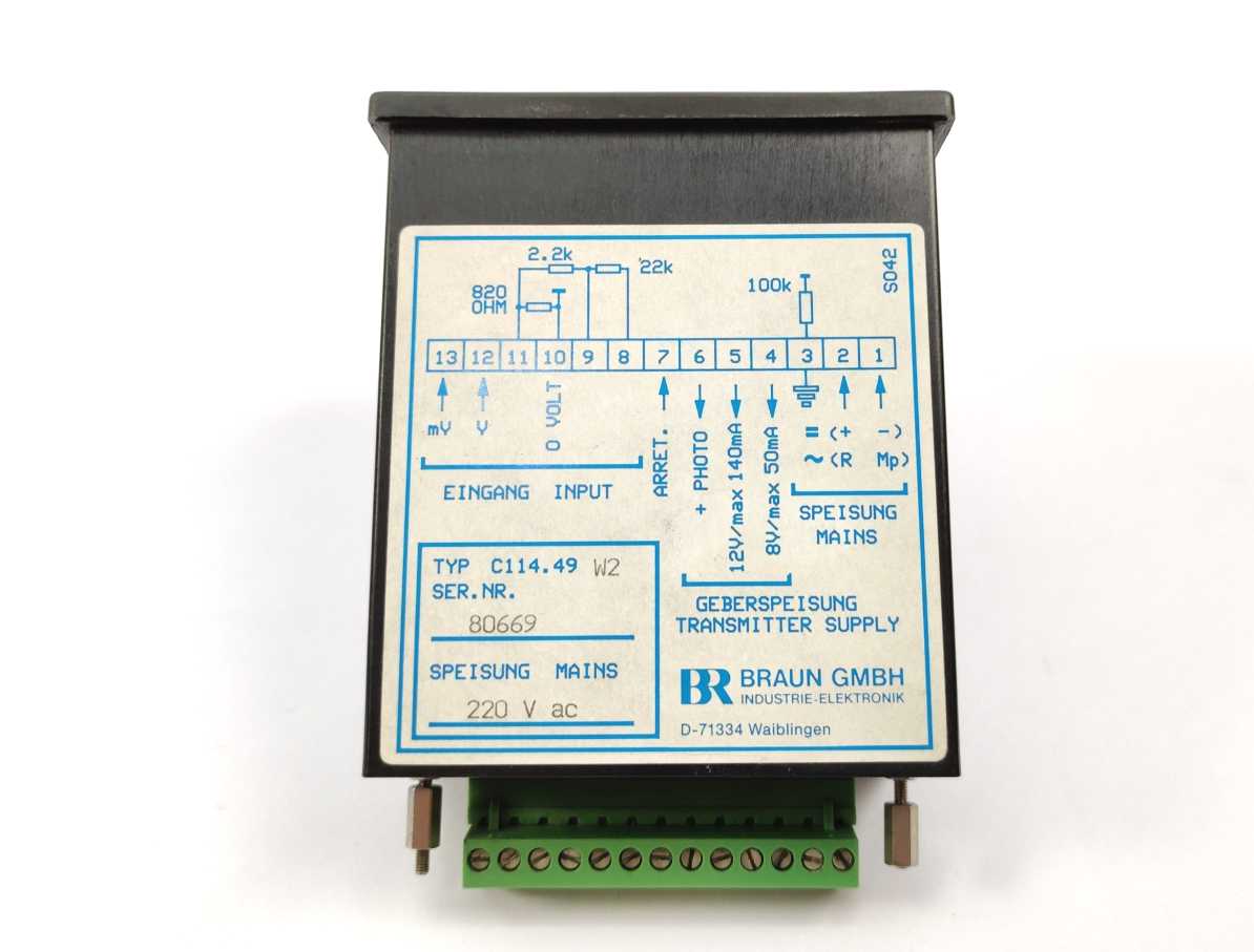 Braun C114.49 W2 Speed Monitor