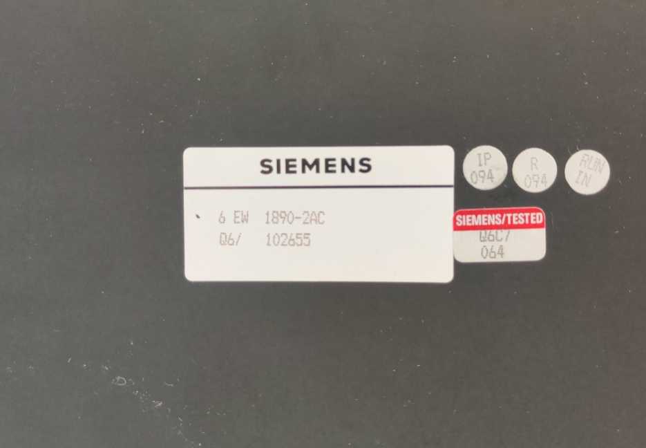 Siemens 6EW1890-2AC Main power supply (MPS)
