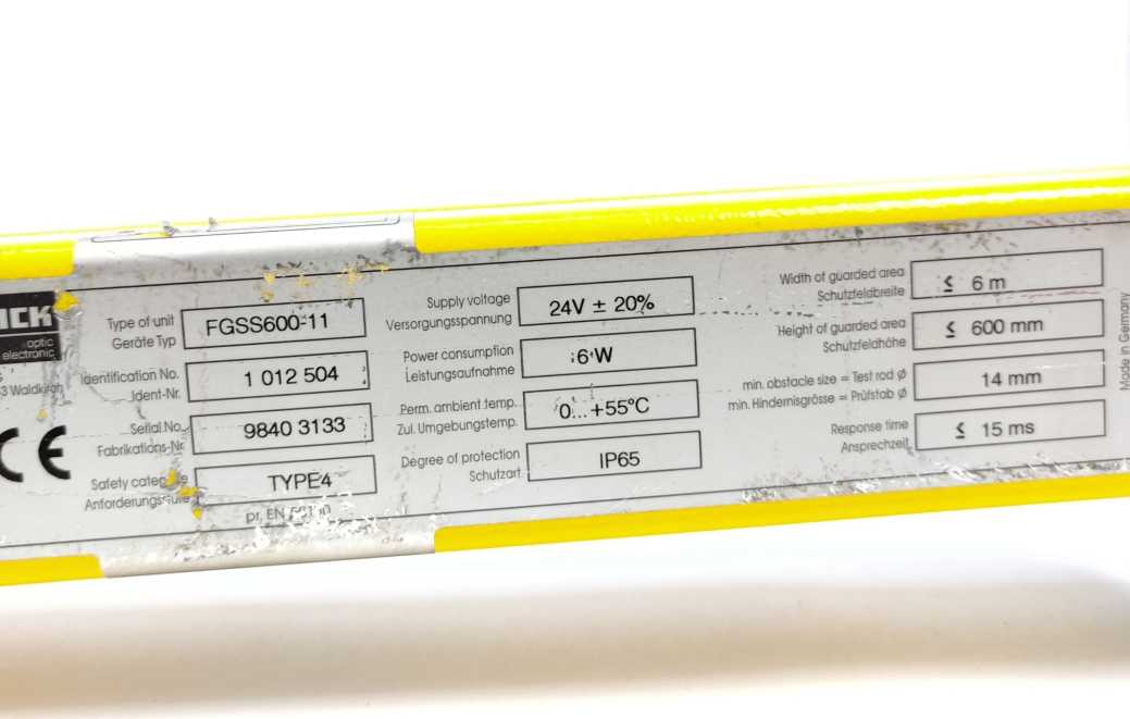 SICK 1012504 FGSS600-11 & 1012505 FGSE600-11