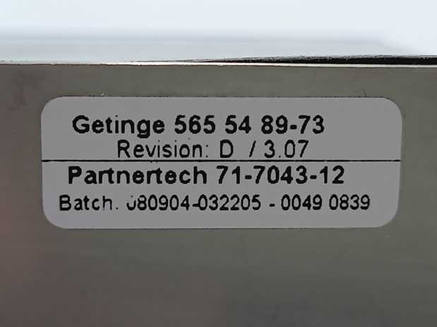 GETINGE 5655489-73 Operator Panel