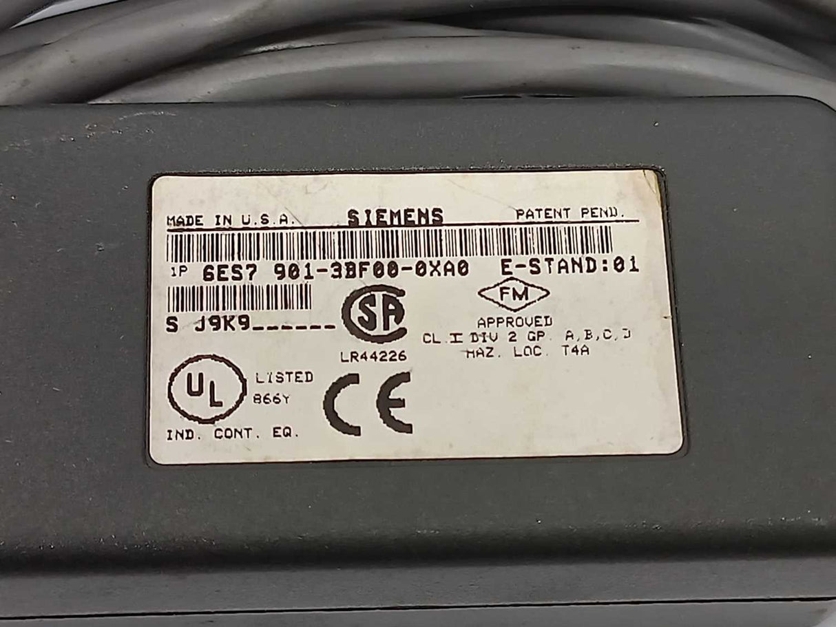 Siemens 6ES7 901-3BF00-0XA0 PC/PPI Programming Cable