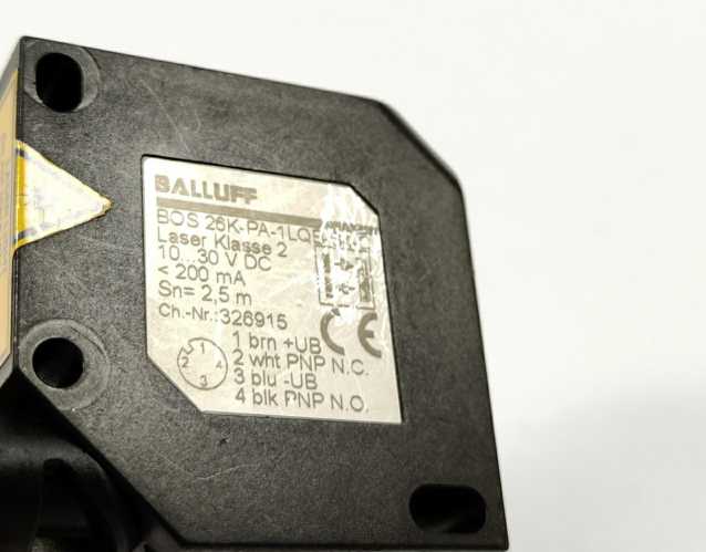 BALLUFF BOS 26K-PA-1LQB-S4-C Photoelectric Sensor Retro-Reflective