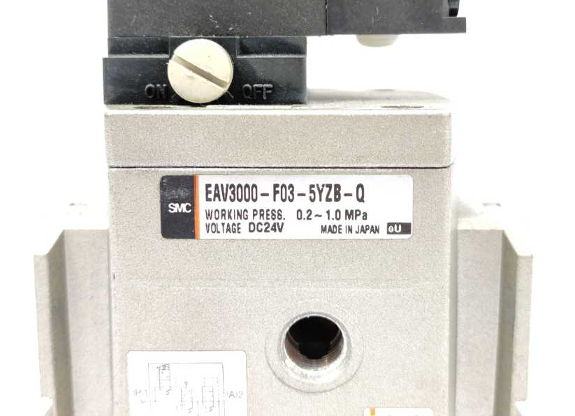 SMC EAV3000-F03-5YZB-Q Soft Start-Up Valve 0.2 - 1 MPa