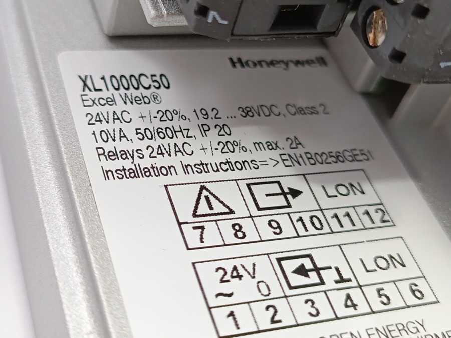 Honeywell XL1000C50 Excel Web Control System