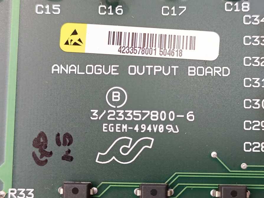 invensys S-UNC-A0 3/23357800-6 Analog Output Board