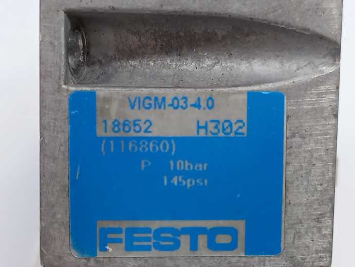 Festo 18652 VIGM-03-4,0 Manifold Block