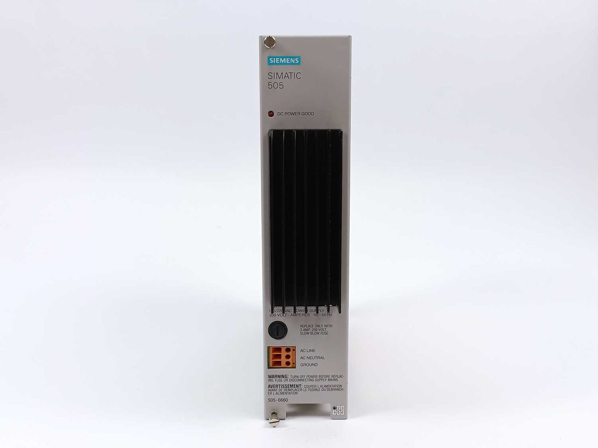 Siemens 505-6660 Simatic 505 110/220VAC Power supply