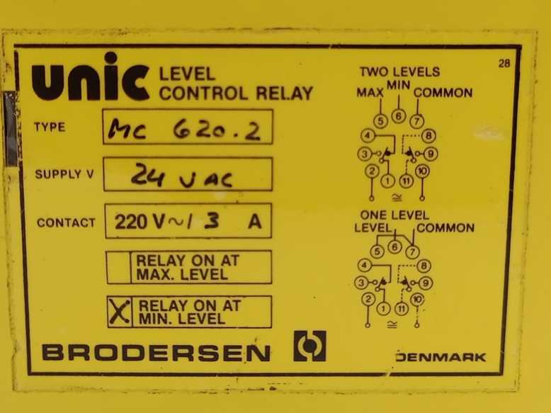 BRODERSEN MC620.2 UNIC Level Control Relay