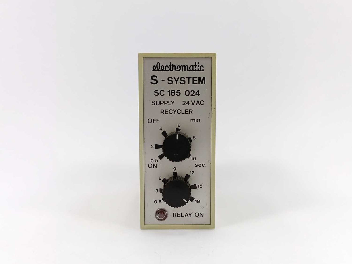 Electromatic SC 185 024 S-system recycler. OFF 0,5-10min., ON 0,8-18s.