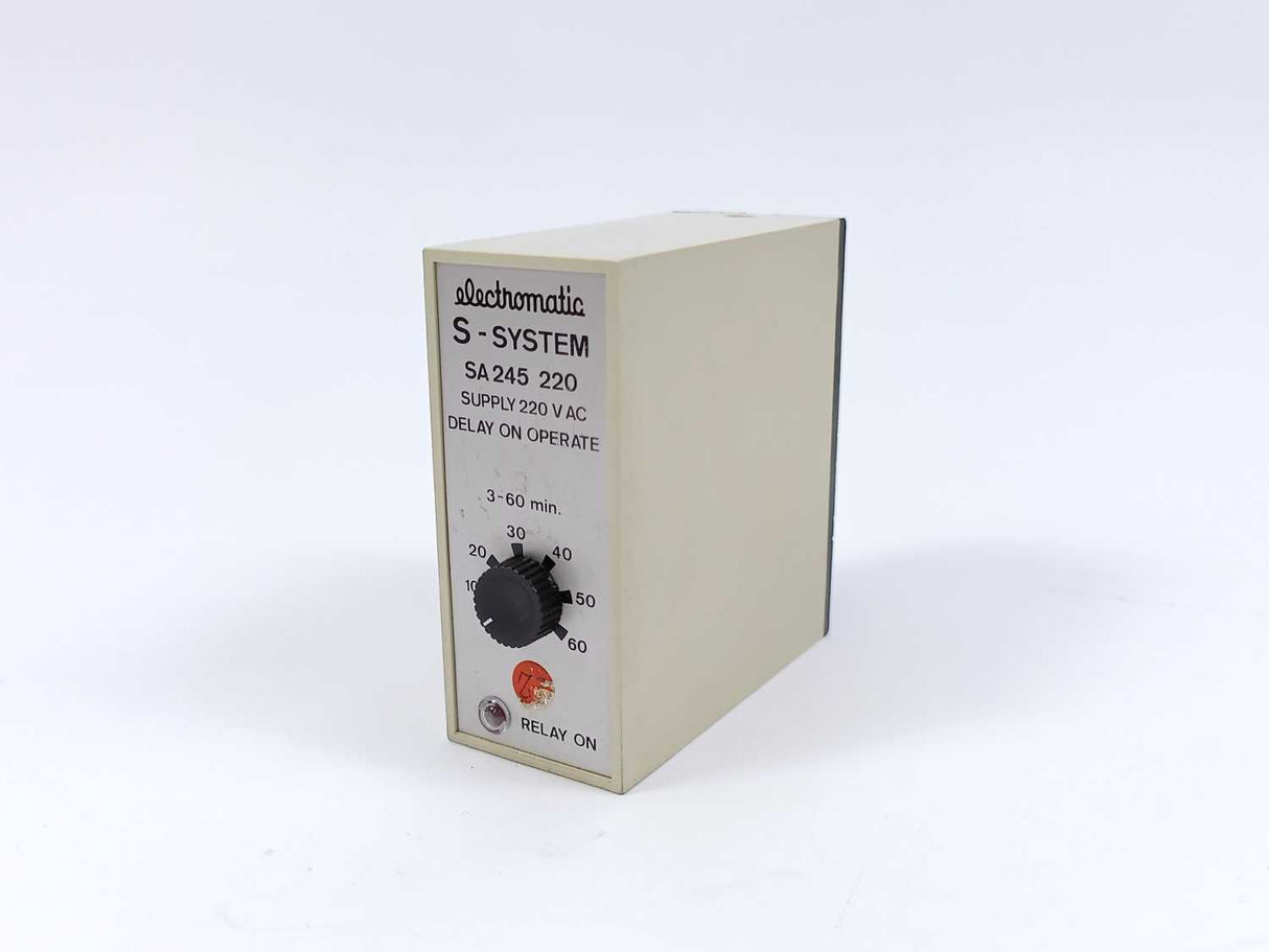 Electromatic SA 245 220 Delay On Operate 3-60min. 220VAC.