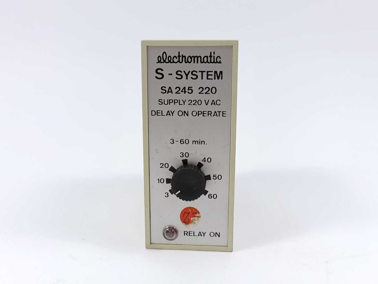 Electromatic SA 245 220 Delay On Operate 3-60min. 220VAC.