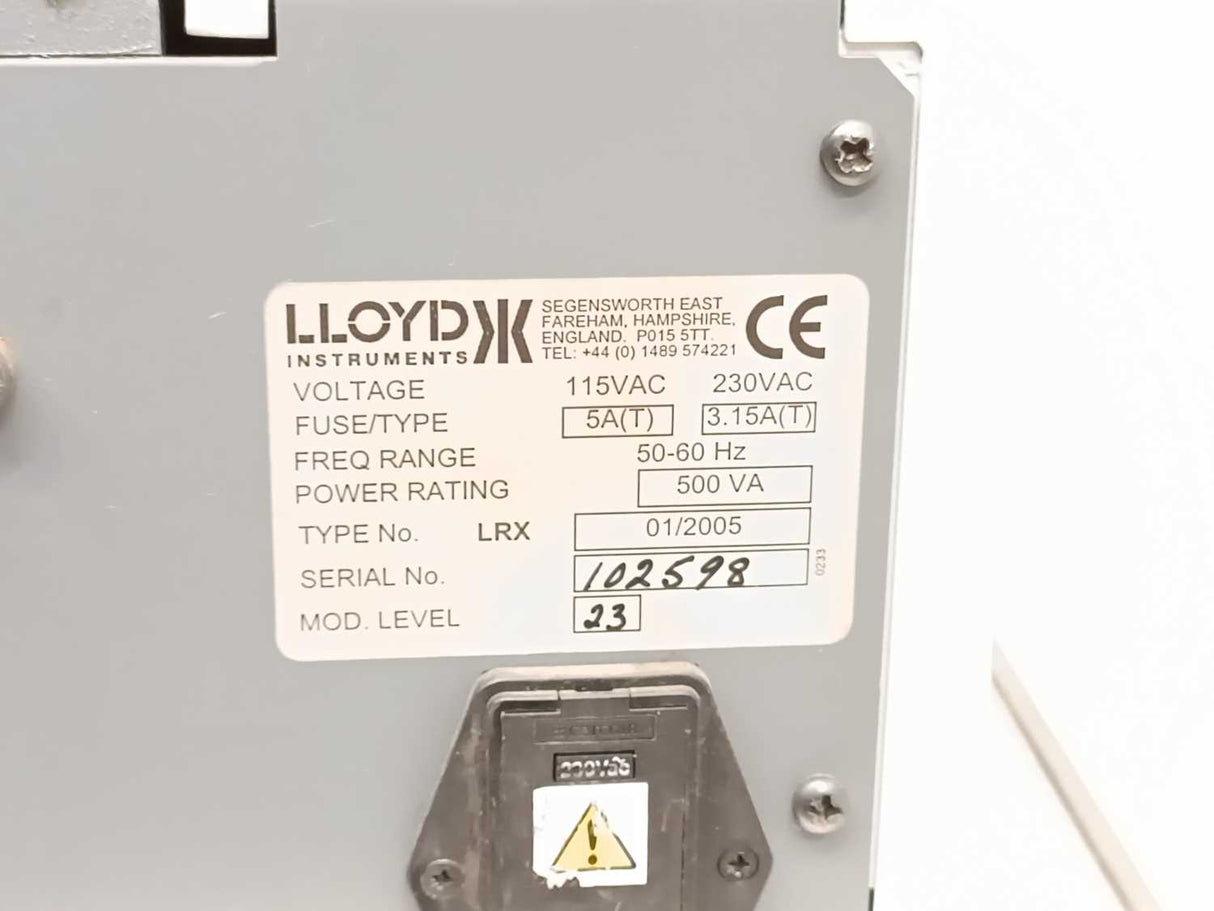 LLOYD INSTRUMENTS LRX Tensile test machine MAX 2500N, 500N load cell