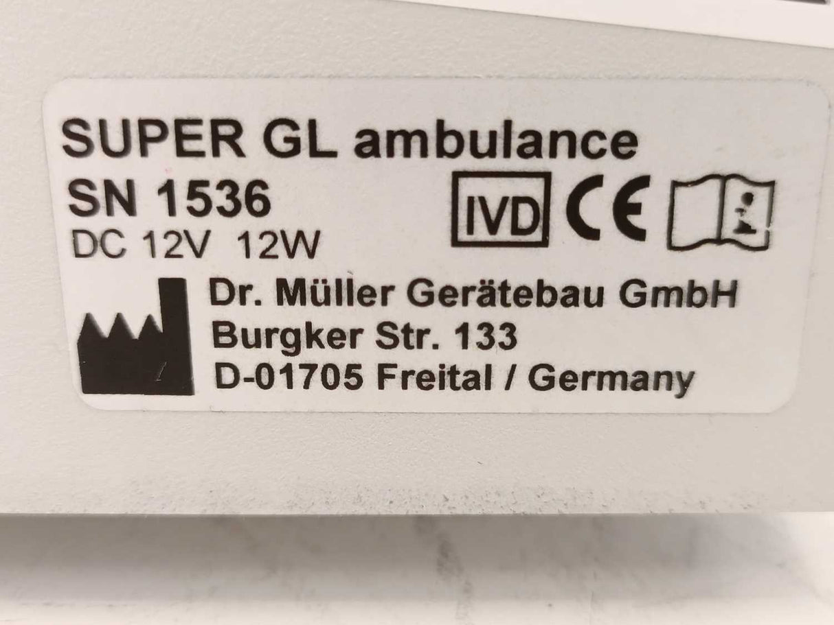 Dr Muller Geratebau Super GL Ambulance Blood Analyzer, DPU-414 thermal printer