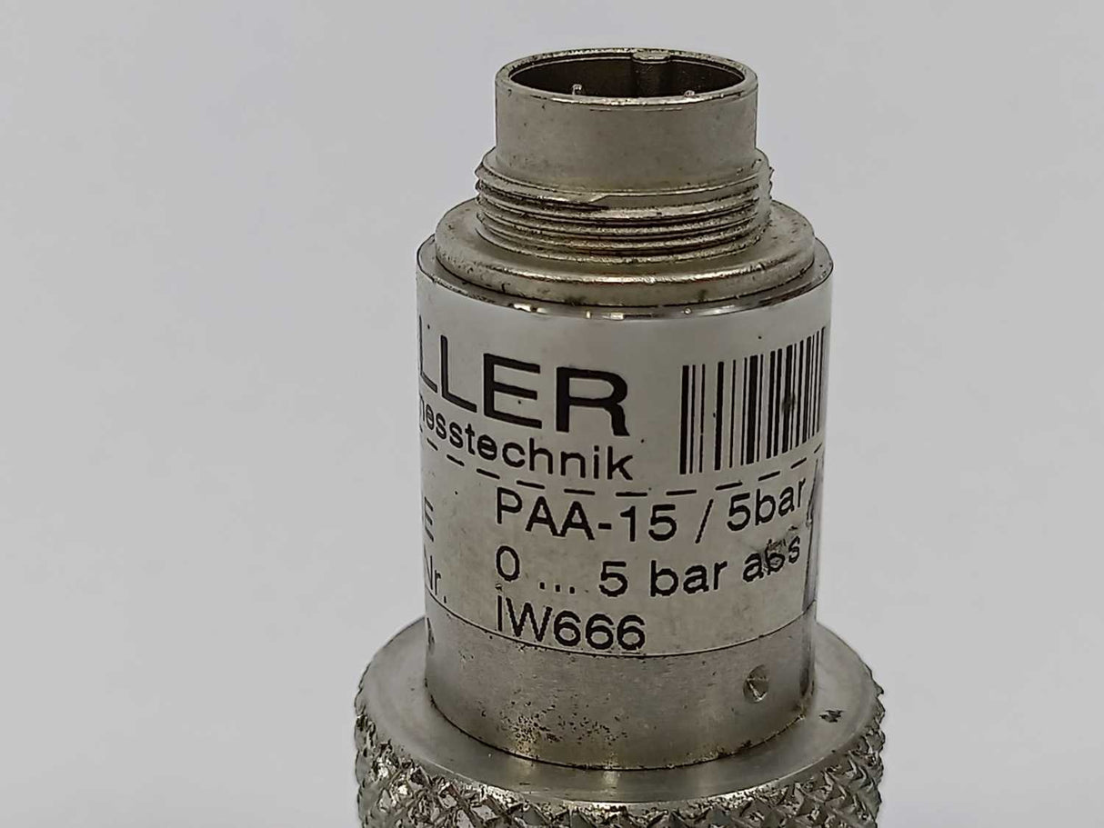 Keller PAA-15-5 Flush Diaphragm Pressure Transducer, 0-5 bar