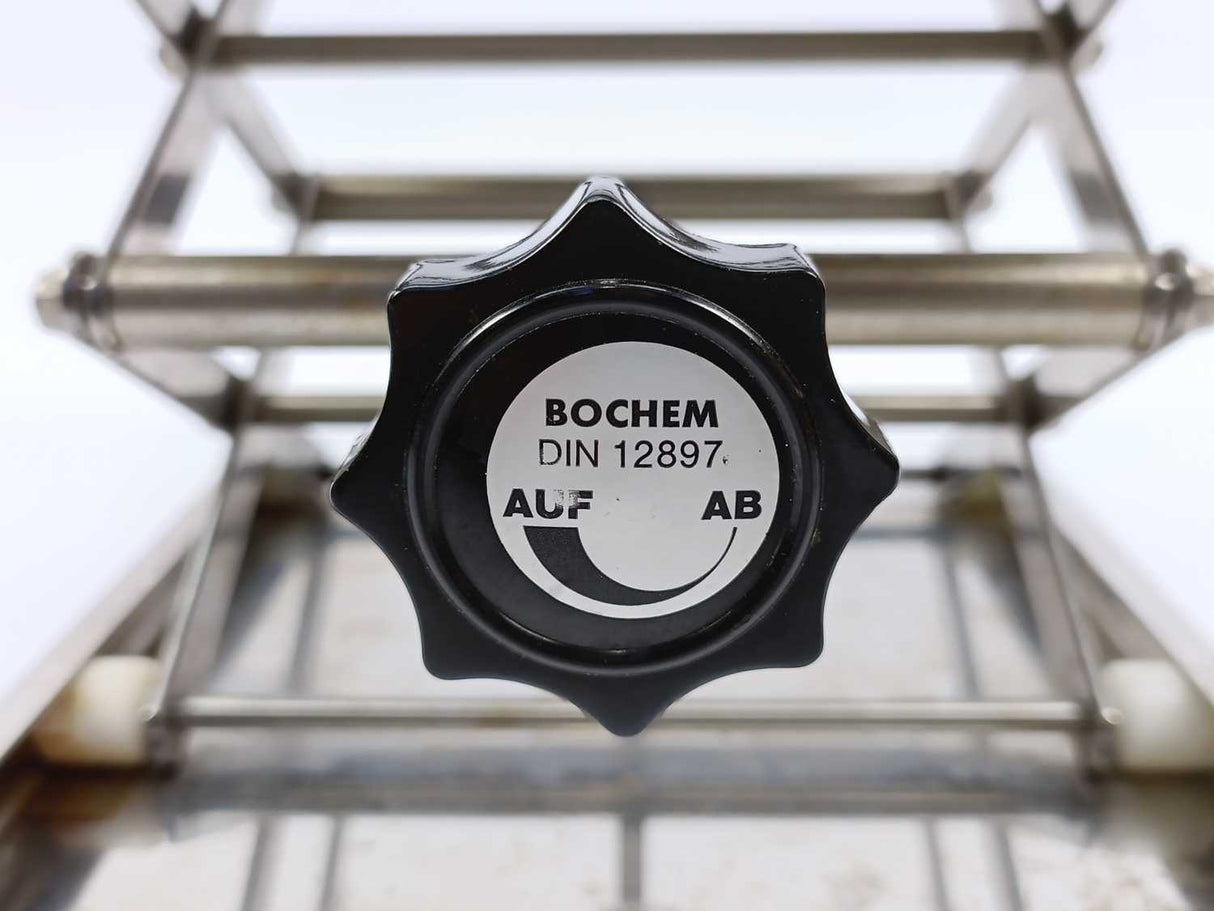 BOCHEM DIN 12897 Lab jack with metal knob, Aluminium Anodized 13X16X27,5