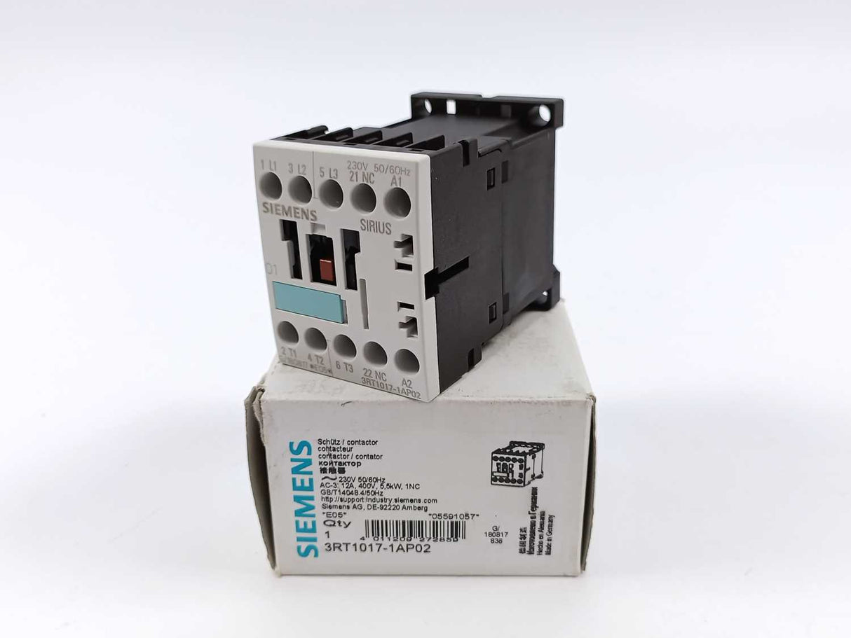 Siemens 3RT1017-1AP02 Power contactor 230V 50/60Hz