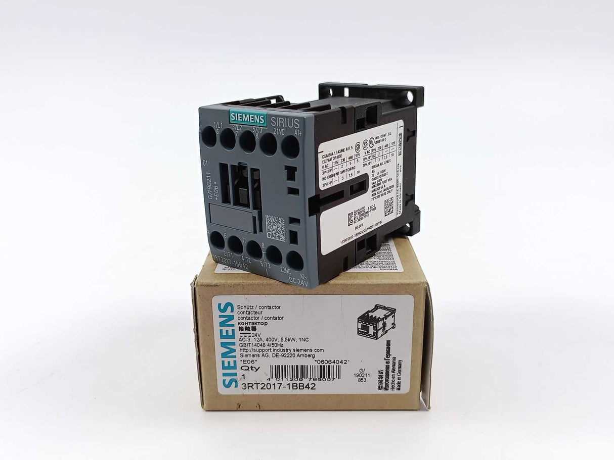 Siemens 3RT2017-1BB42 Power contactor