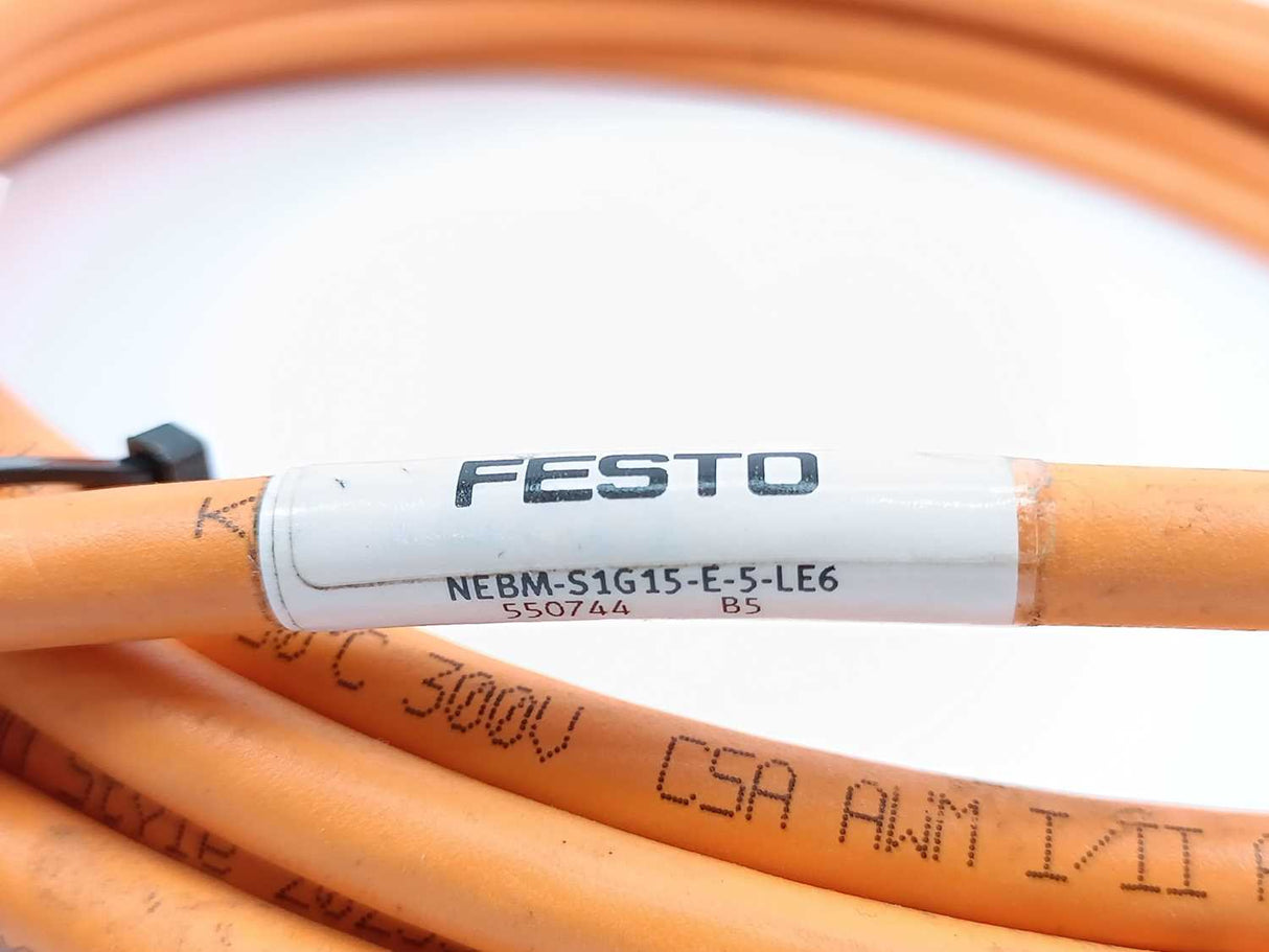 Festo 550744 NEBM-S1G15-E-5-LE6 Servo Motor Cable
