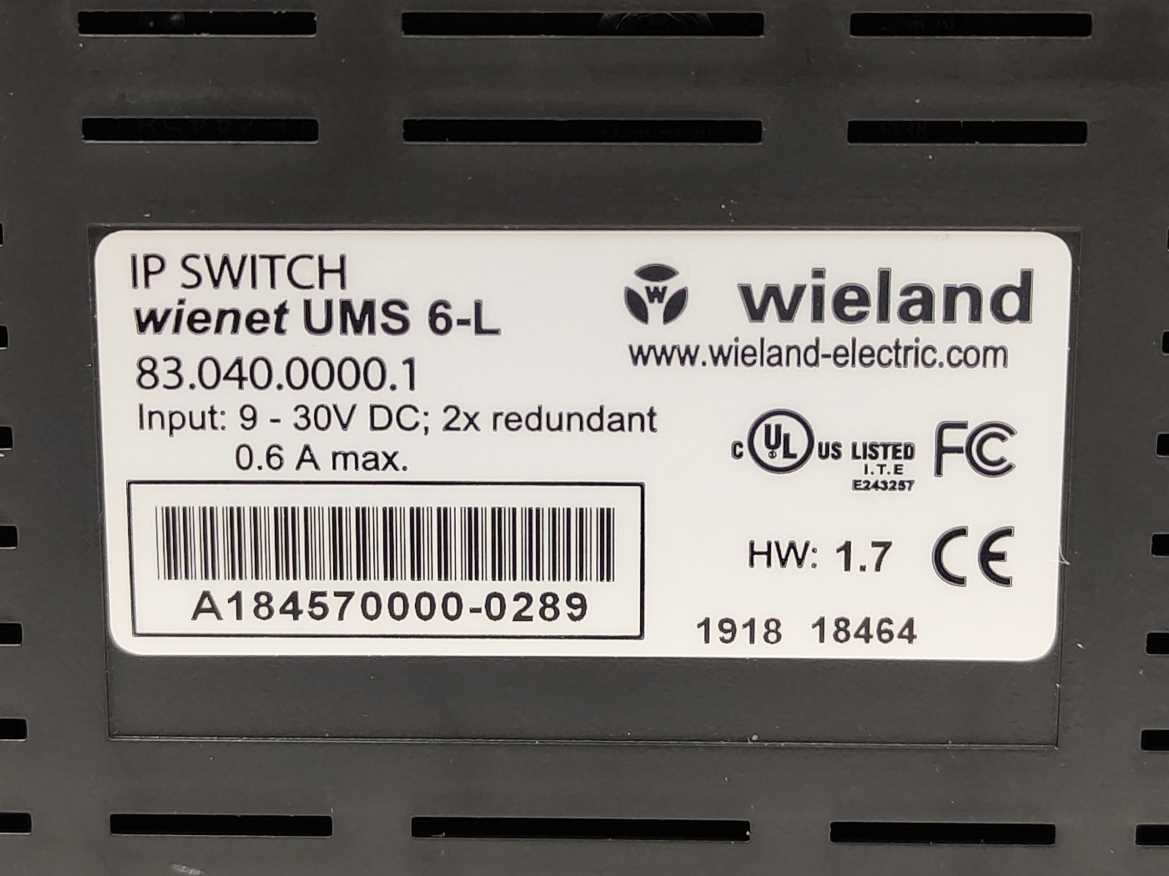 Wieland 83.040.0000.1 IP Switch wienet UMS 6-L