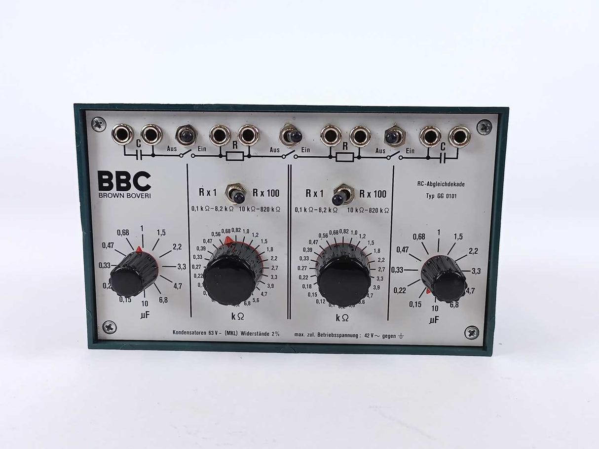 BBC Brown Boveri GG 0101 RC - Abgleichdekade Decade Resistance capacitance