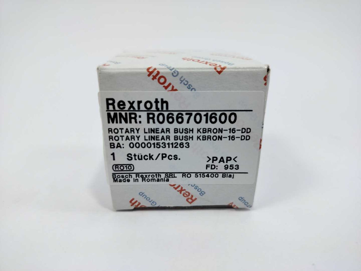 Bosch / Rexroth R066701600 KBRON-16-DD ROTARY LINEAR BUSHING
