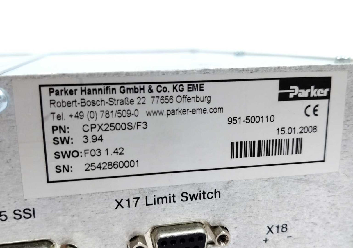 Parker Motion & Control CPX2500S/F3 COMPAX-S Servo Drive