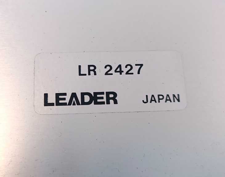 LEADER 5212 NTSC/PAL vectorscope LR 2427