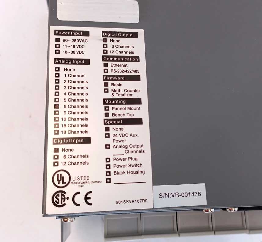 Brainchild Electronics VR18 Paperless recorder 6.5" TFT