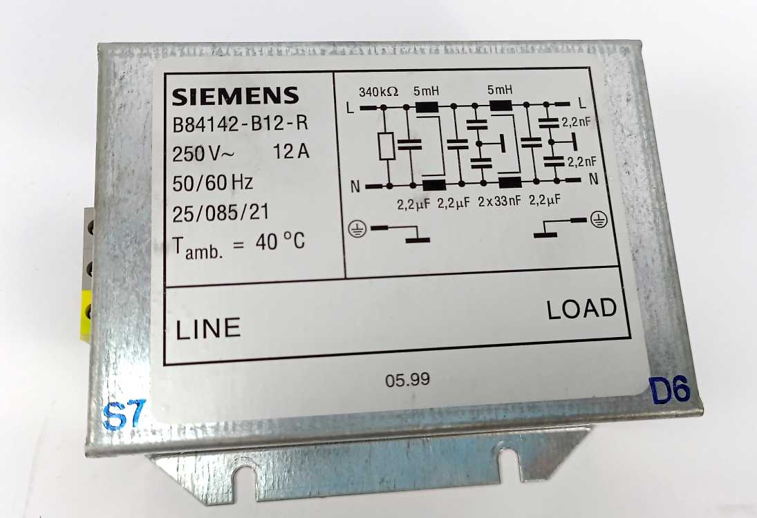Siemens B84142-B12-R Power‑line EMI filter