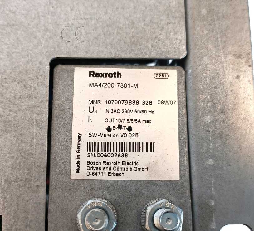 Rexroth MA4/200-7301-M Robot Controller Module