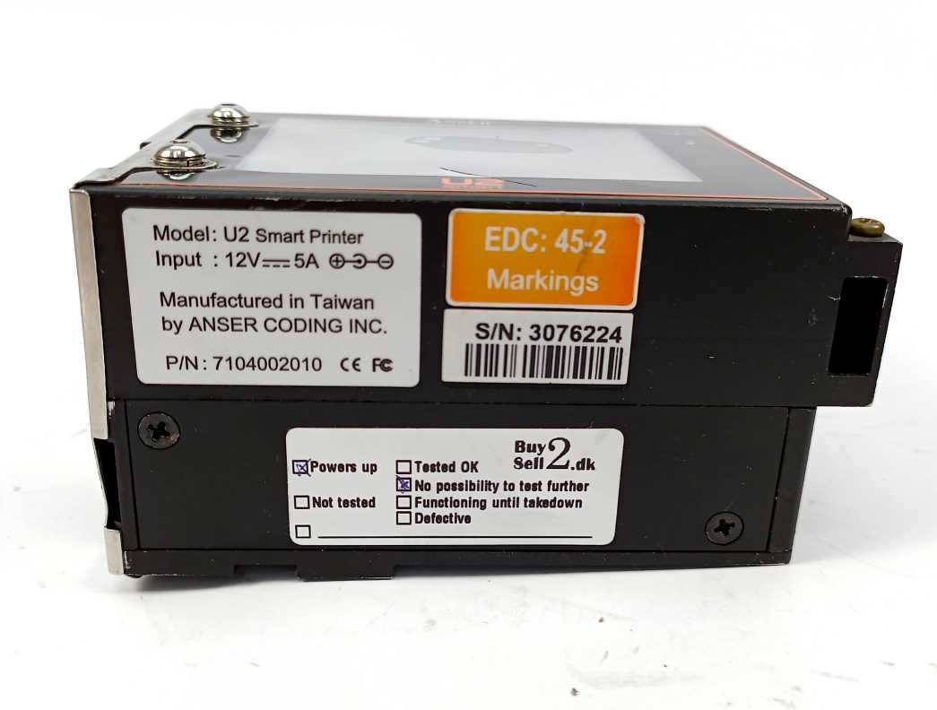 ANSER U2 Smart 7104002010 Thermal Inkjet Printer + Remote controller