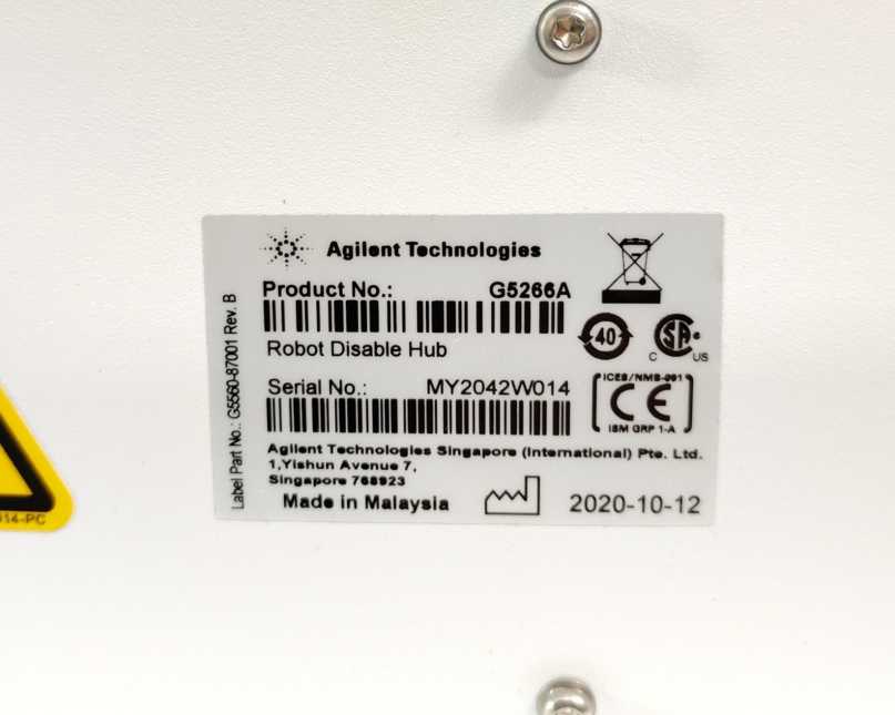 Agilent Technologies G5266A Three-port Bravo robot disable hub