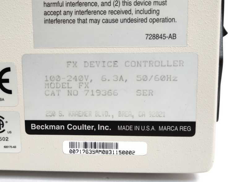Beckman Coulter FX Device Controller 100-240V