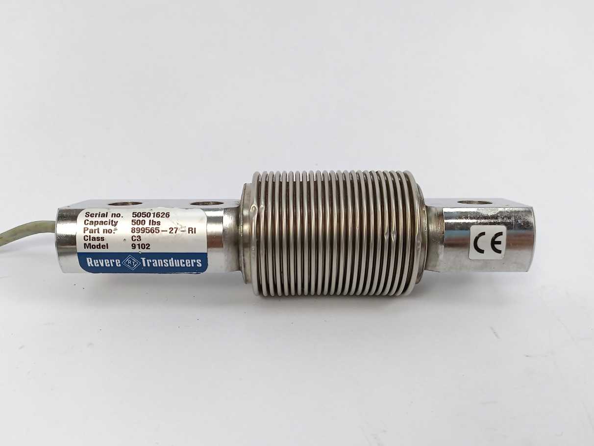 Revere Transducers 9102 Load Cell Single Ended Beam Stainless Steel 500lbs