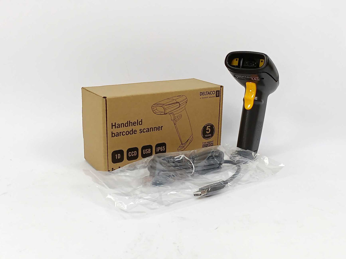 Deltaco DUR798 Handheld Barcode Scanner 1D CCD USB IP65 Set 4pcs